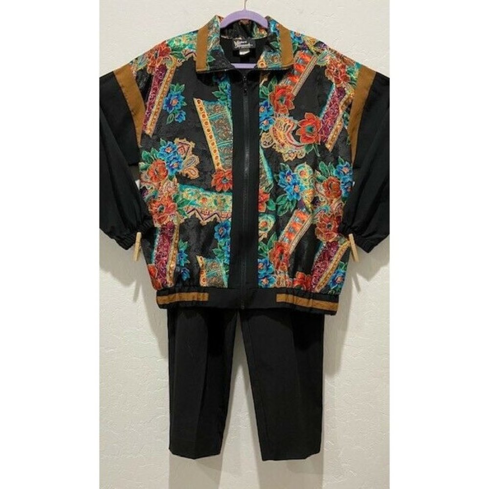 Women's Silver Threads 2-Piece Jacket & Pant Set S